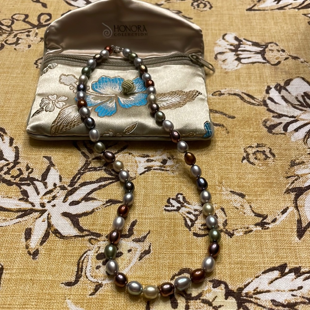 Beautiful multicolored freshwater pearls